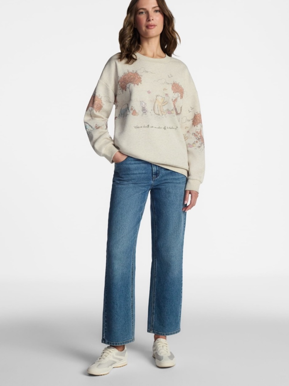 Winnie The Pooh Women’s Oatmeal Sweatshirt Size Large NWT
